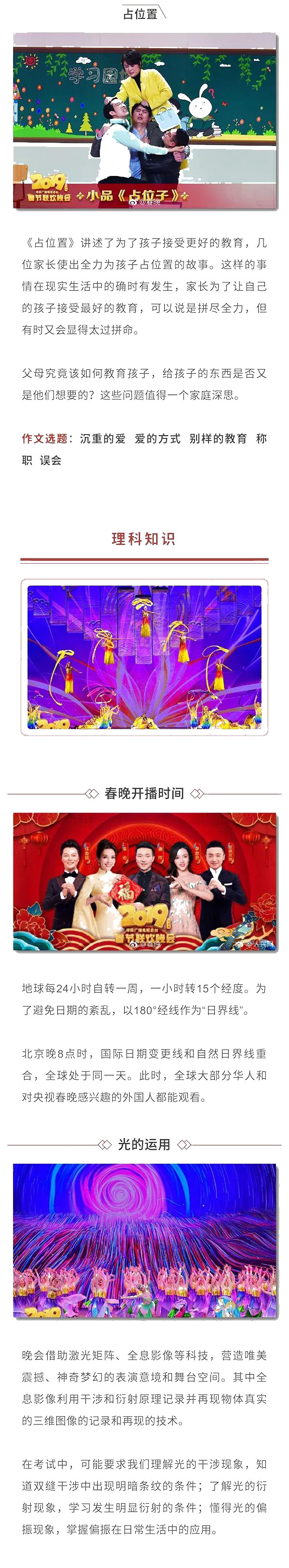 新年第一課！2019春晚中蘊(yùn)含了哪些的“潛在”的中高考考點(diǎn)！